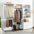 thumbnail image 5 of Devi White Freestanding Walk in Wood Closet System, 5 of 6