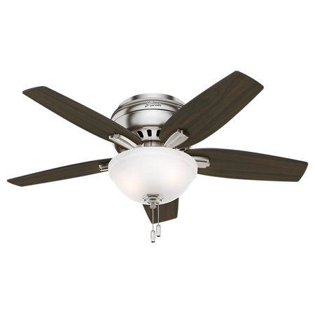 42 Hunter Newsome Low Profile Bowl Light Brushed Nickel Ceiling Fan 42 Hunter Newsome Low Profile Bowl Light Brushed Nickel Ceiling Fan With Kit Com