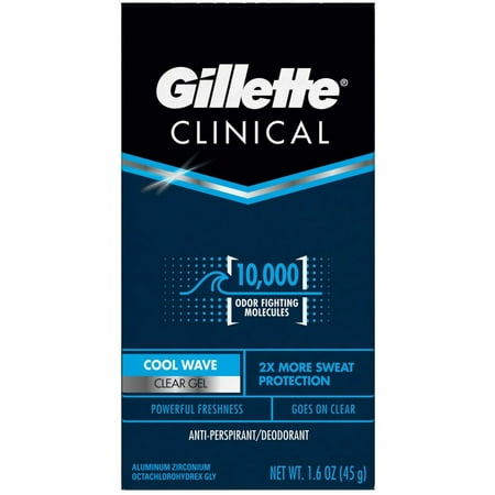 - Gillette Clinical Clear Gel Cool Wave Anti-Perspirant/Deodorant 1.6 oz
