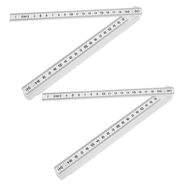 Mgaxyff 2Pcs 2m Folding Carpenters Ruler Lightweight Compact
