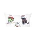 thumbnail image 2 of Five Cats Wearing Holiday Christmas Sweaters Indoor/Outdoor Throw Pillow, 18" x 18", 2 of 5