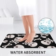 thumbnail image 6 of Bathroom Rugs Sets 3 Piece - black white Skull bone Absorbent Non Slip Bath Mats, U-Shape Toilet Lid Cover, Contour Mat, Soft Washable Shower Mats Bath Rug Mat for Bathroom Tub Toilet, 6 of 7