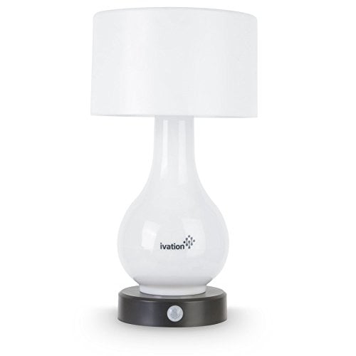 Ivation 6 Led Battery Operated Motion Sensing Table Lamp Multi Zone Light Only Shade Or Both Can Also Continuously White Com Ivation 6 Led Battery Operated Motion, Battery Operated Lamps