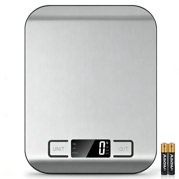 Digital Food Scale 22lb 0.1g High Precision Kitchen Scale with Tare Function, 5 Unit Conversion, LCD Display, Stainless Steel for Cooking Baking