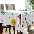 thumbnail image 5 of Yayeee Tablecloths 60" x 90" Rectangle Wrinkle Resistant Party Table Cover, Red Simple Shapes, 5 of 8