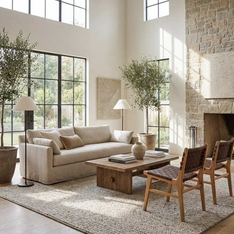 SAFAVIEH Taika Woven Leather Dining Chair, Cognac/Natural, Set of