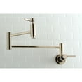 thumbnail image 2 of Kingston Brass KS8106DL Concord Wall Mount Pot Filler Kitchen Faucet, Polished Nickel, 2 of 5