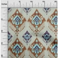 thumbnail image 2 of oneOone Viscose Jersey Brown2 Fabric Asian Ikat Sewing Material Print Fabric By The Yard 60 Inch Wide, 2 of 4
