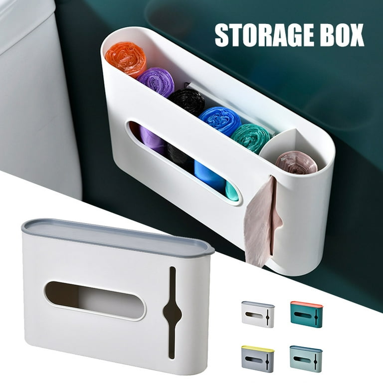 Trash Bag Storage Box Multi-Purpose Garbage Bag Dispenser Storage Box for  Home & Kitchen Organization Light Green 