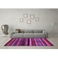 thumbnail image 3 of Ahgly Company Indoor Round Abstract Purple Contemporary Area Rugs, 3' Round, 3 of 4