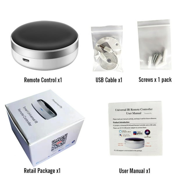 Control remoto inteligente universal por infrarrojos Aire acondicionado TV Ventilador eléctrico Controlador de hogar por infrarrojos Eigraketly EL000378-00B