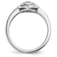 thumbnail image 2 of 925 Sterling Silver Blue Diamond Small Heart Ring Love, 2 of 10