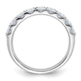thumbnail image 3 of FJC Finejewelers 14 kt White Gold  9 Stone D E F Pure Light Moissanite Band 3 mm, 3 of 8