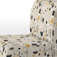 thumbnail image 4 of Designart "Zen In Monochrome I" Beige Geometric Upholstered Accent Chair - Modern Arm Chair For Bedroom, 4 of 7