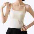 thumbnail image 3 of Hontri Double-Lined Support Tank Tops for Women - Adjustable Spaghetti Strap Camisoles, Sleeveless Everyday Layering Basics White L, 3 of 8