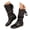 Black, variant on Women's Slouchy Mid Calf Boots Closed Round Toe Riding Flat Cowgirl Walking Boot(Black,6)