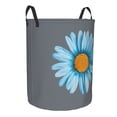 thumbnail image 2 of PHELIKA Dark Blue Turquoise Chamomile Flower 01 Laundry Basket 65L Large Foldable Round For Dirty Clothes Toy Storage, 2 of 6