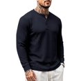 thumbnail image 4 of MiYuan Mens Quarter Zip Shirts Casual Winter Fall Knit Textured Long Sleeve Shirt Beach Vacation Stretchy Golf Shirts, 4 of 7