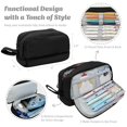thumbnail image 2 of allydrew 4 Compartment Large Capacity Pencil Case, Pencil Pouch for Stationery Tools, Black, 2 of 6