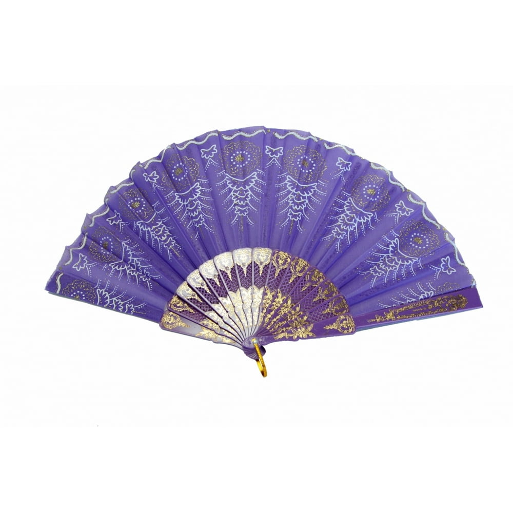 Purple Hand Fan