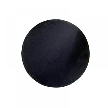 

Slate Stone Coasters Round Black Natural Edge Stone Drink Coaster Pad Serving Plate For Home Bar Kitchen