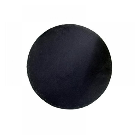 

Slate Stone Coasters Round Black Natural Edge Stone Drink Coaster Pad Serving Plate For Home Bar Kitchen