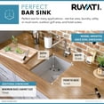 thumbnail image 2 of Ruvati 12 inch Undermount Bar Prep Kitchen Sink 16 Gauge Corners Single Bowl, 2 of 10