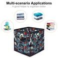 thumbnail image 2 of Hearts Battle Foldable Clothes Storage Toy Box Storage Basket with Handle 10.8"x10.5"x10.6" Large Capacity, 2 of 6