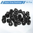 thumbnail image 3 of 38 Pack Cable Snap Bushing Grommet, 5/16" Mounting Dia Black Round Nylon, 3 of 6