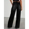 thumbnail image 2 of Women's Wide Leg Jeans High Waisted Strechy Raw Hem Denim Pants, 2 of 17
