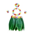 thumbnail image 3 of Disfraz, falda de hojas con guirnalda, accesorios de baile tropical para fiestas en la playa, do, 3 of 6