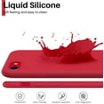 thumbnail image 3 of Compatible with iPhone SE 2022 Case, iPhone SE 2020/iPhone 7/8 Case, Slim Liquid Silicone Full Covered Soft Gel Rubber Case Cover for iPhone 7/8/SE 4.7 inch-Red, 3 of 11