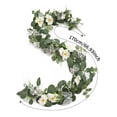 thumbnail image 3 of Inerposs Simulated Butterflies Garland, Artificial Rose and Eucalypts Leaf Vines, Decorative Plant Garland for Home Decoration, Lifelike Greenery for Wedding and Holiday Decor, 3 of 9