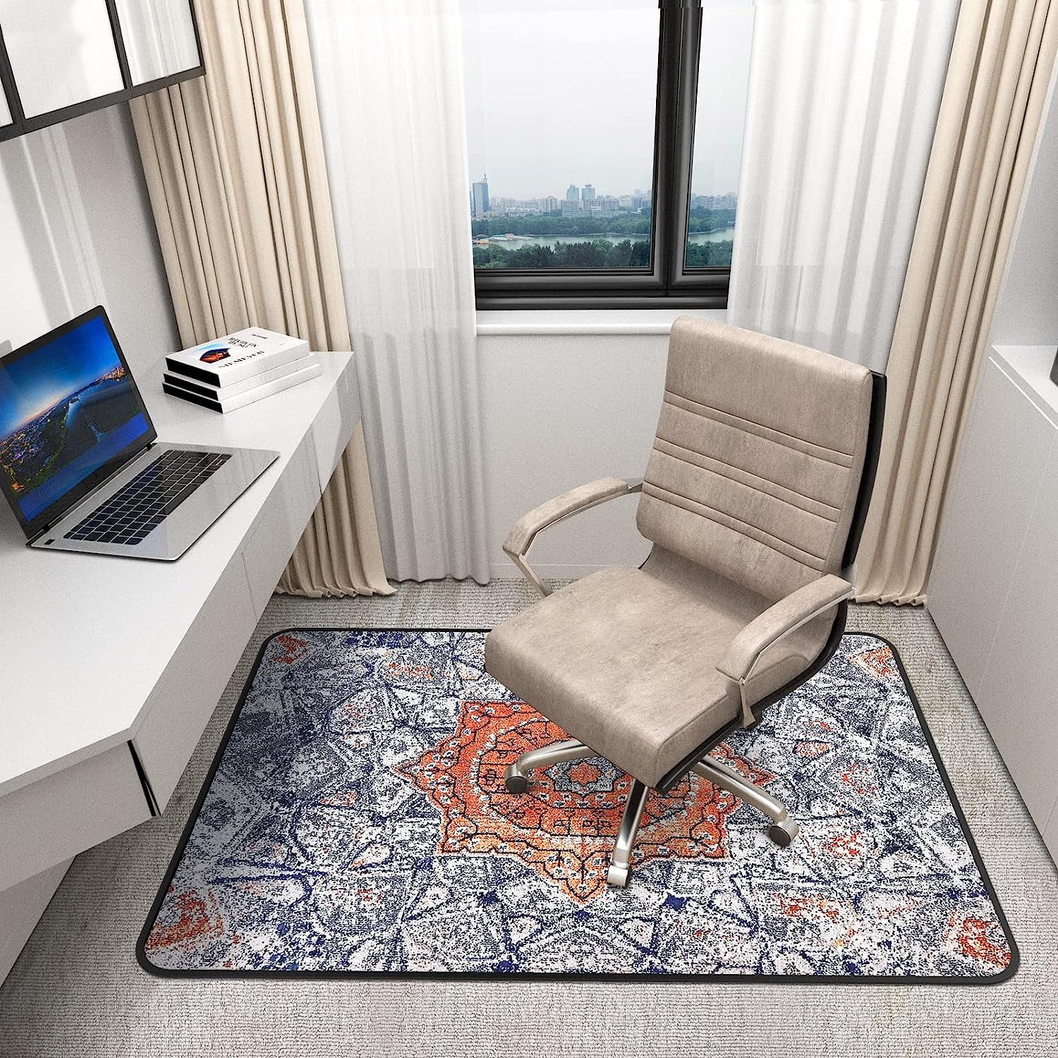 Heavy Duty Office Chair Mat for Carpet & Hardwood Floors, 48" x 36
