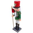 thumbnail image 2 of Wooden Nutcracker Soldier Figurine: Traditional Christmas Table Decor - Party Holiday Nutcracker Ornament For Countertop, 2 of 3