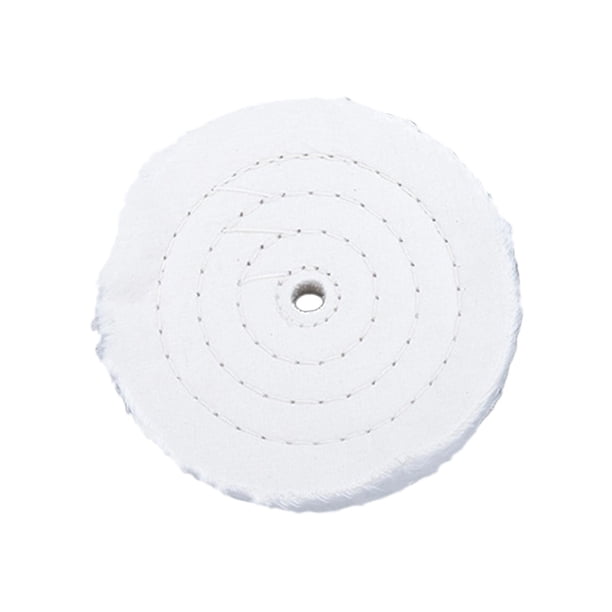 Rueda de pulido de repuesto para pulir superficies, almohadilla de pulido blanca eficiente, accesorios para taladro de acero inoxidable, madera y 6 pulgadas 50 capas