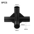 thumbnail image 4 of 8PCS Versatile 4-Way Black PVC Pipe Fittings: Perfect for DIY Plant Support and, 4 of 8