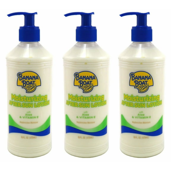 Banana Boat Moisturizing Aloe After Sun Lotion, 16 Oz, 3 Pack