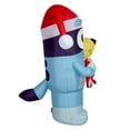 thumbnail image 2 of Bluey Christmas Inflatable Wearing Santa Hat and Holding Candy Cane, Lighted Indoor/Outdoor Holiday Decoration, 6.5ft, 2 of 4