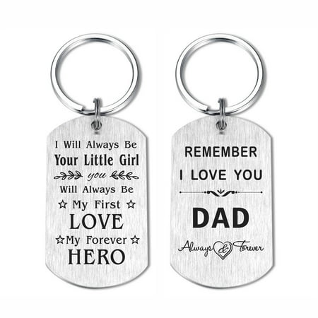 DEGASKEN Dad Gifts from Daughter - I Love You Dad Keychain for Fathers Day Christmas Birthday