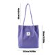 thumbnail image 3 of Bolso Tote de Pana, Comprador de Gran Capacidad, Bolsa de Comestibles con Correa de Hombro Ajustable, Cierre de Broche, Diseño Ligero, 37.5 x 34 x 30 cm para Viajes, Salidas, Compras, 3 of 6