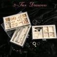 thumbnail image 4 of LotFancy Acrylic Jewelry Organizer, Jewelry Storage Case, 3 Drawers, 4 of 8