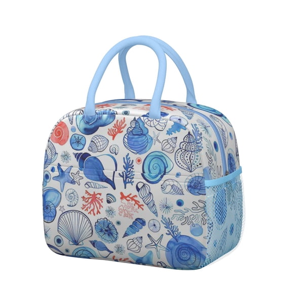 Lunch Bag Lunch Box for Women Reusable Insulated Lunch Bags,Water-Resistant Ocean Animals Sea Life Cooler Lunch Tote Bag, Large Capacity for Work Travel Picnic