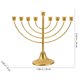 thumbnail image 2 of Jewish Candle Holder 9-Branch Candlestick Metal Candle Holder Party Ornament, 2 of 3