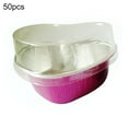 thumbnail image 2 of Cheers US 50Pcs/Set Heart Shaped Cake Pans with Lids, Aluminum Foil Mini Disposable Heart Cupcake Pans for Valentine's Day Wedding Parties, 2 of 7