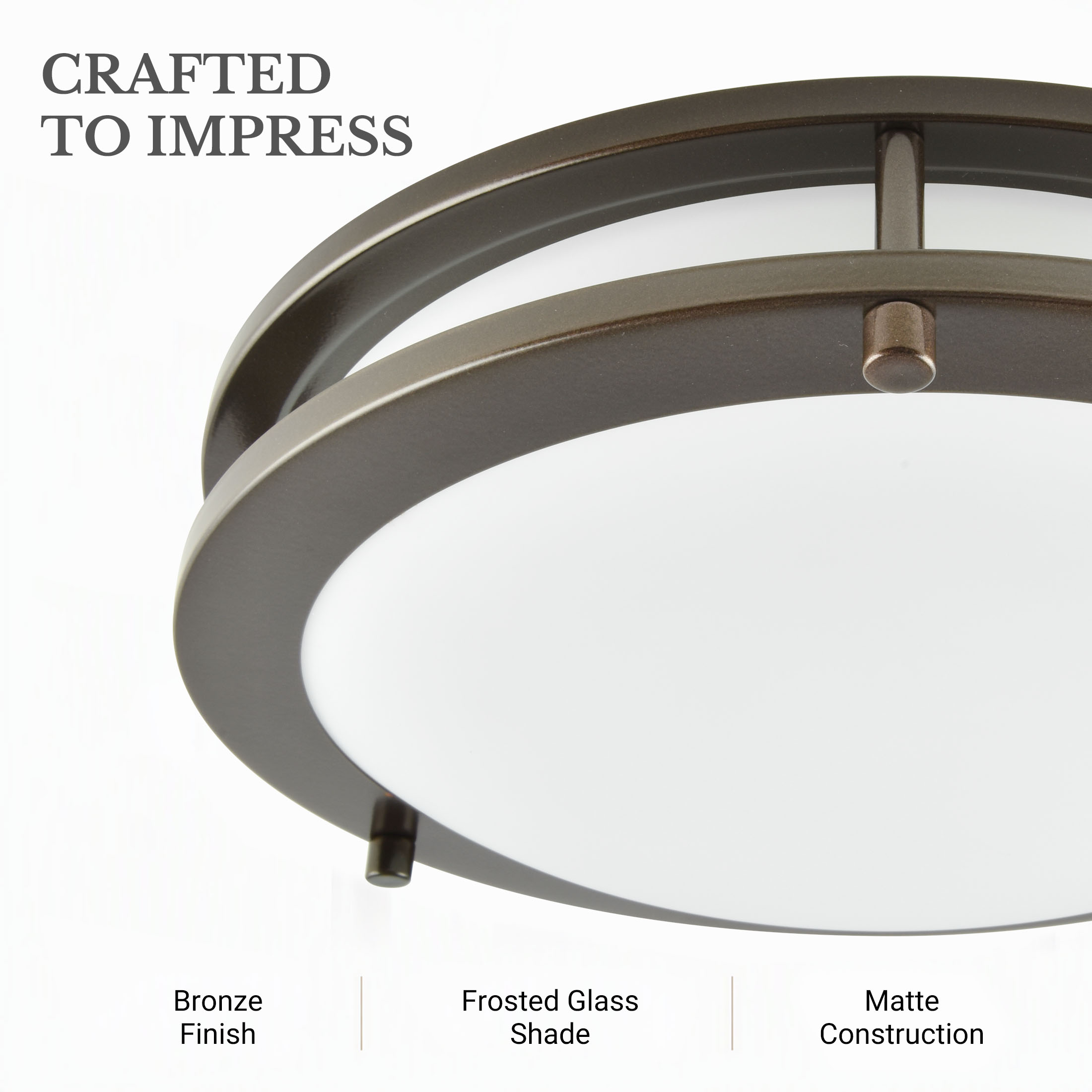 Better Homes & Gardens 12 in Bronze Flush Mount Ceiling Light photo 3