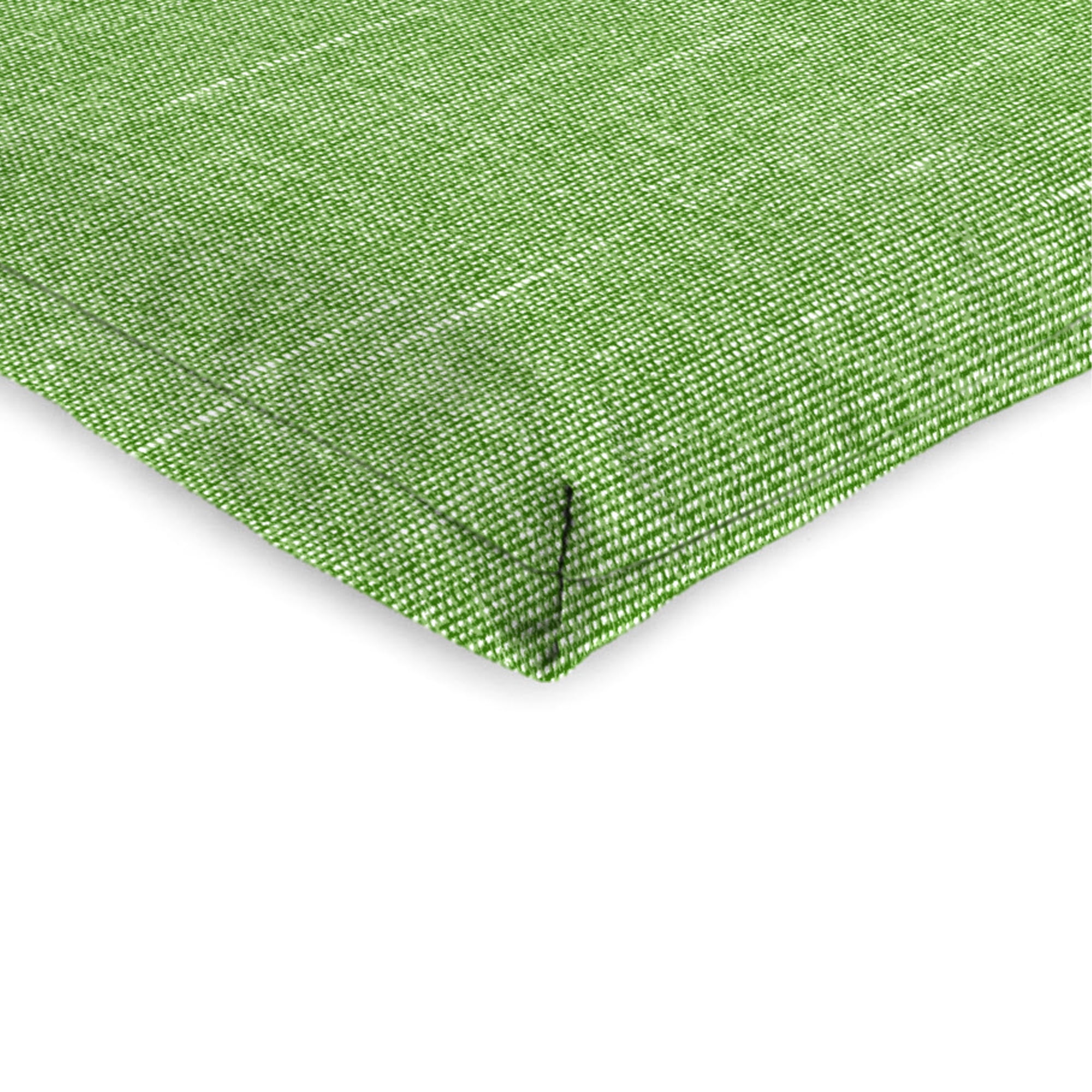 Jordan Manufacturing 44" x 21" Tory Palm Green Crosshatch Rectangular Outdoor Chair Cushion with Ties and Hanger Loop