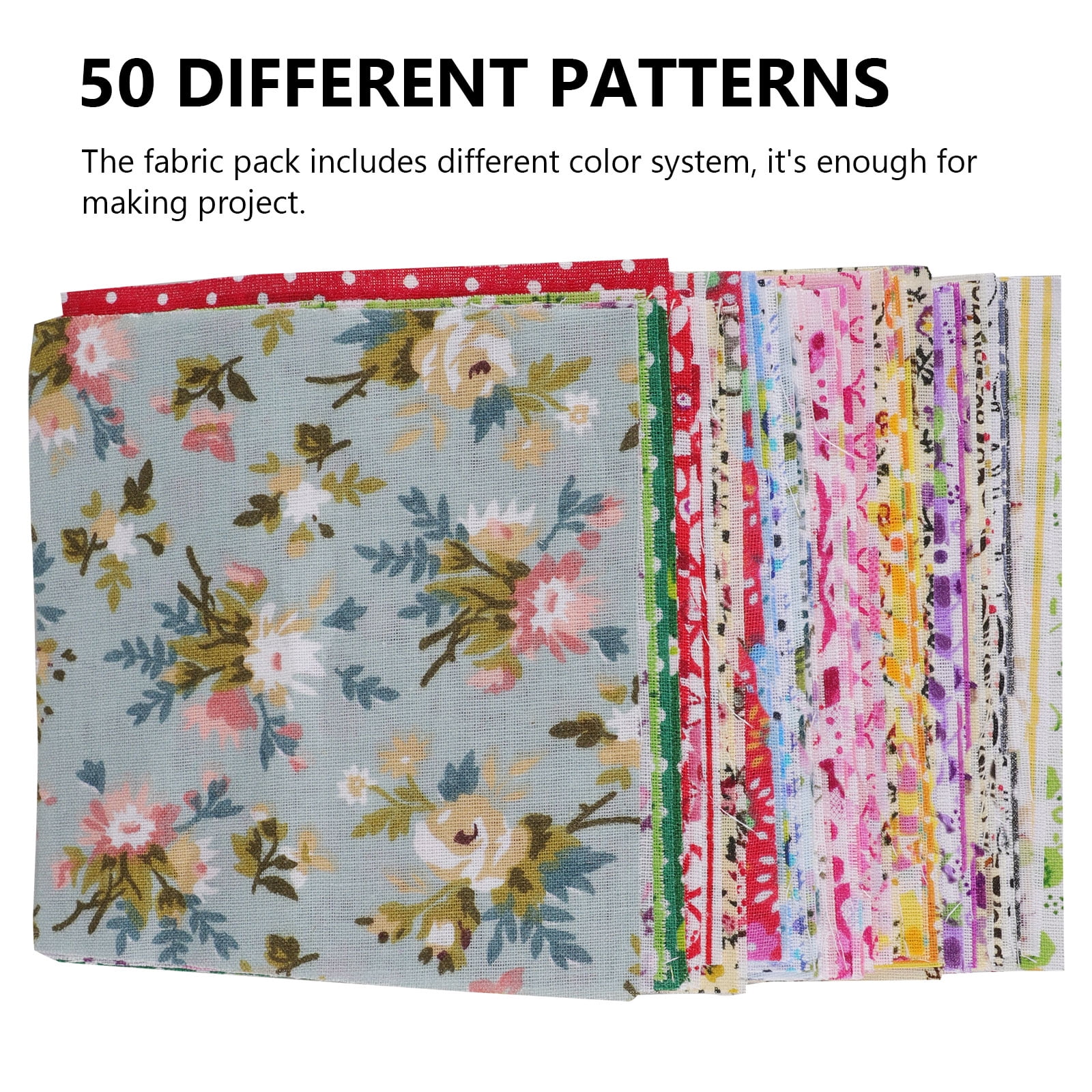 AUEAR, 35 Pack Cotton Print Fabric Bundle Squares 10x10 Quilting Sewing  Floral Precut Sheets for DIY Sewing Scrapbooking Quilting Dot Pattern (Dark