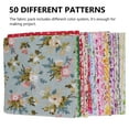 thumbnail image 5 of 100pcs Cotton Fabric Patchwork, TSV 4*4in Cotton Craft Fabric Bundle Squares Sheet Cloth, DIY Sewing Scrapbooking Quilting Pattern Artcraft, Different Patterns for Decorations, 5 of 9