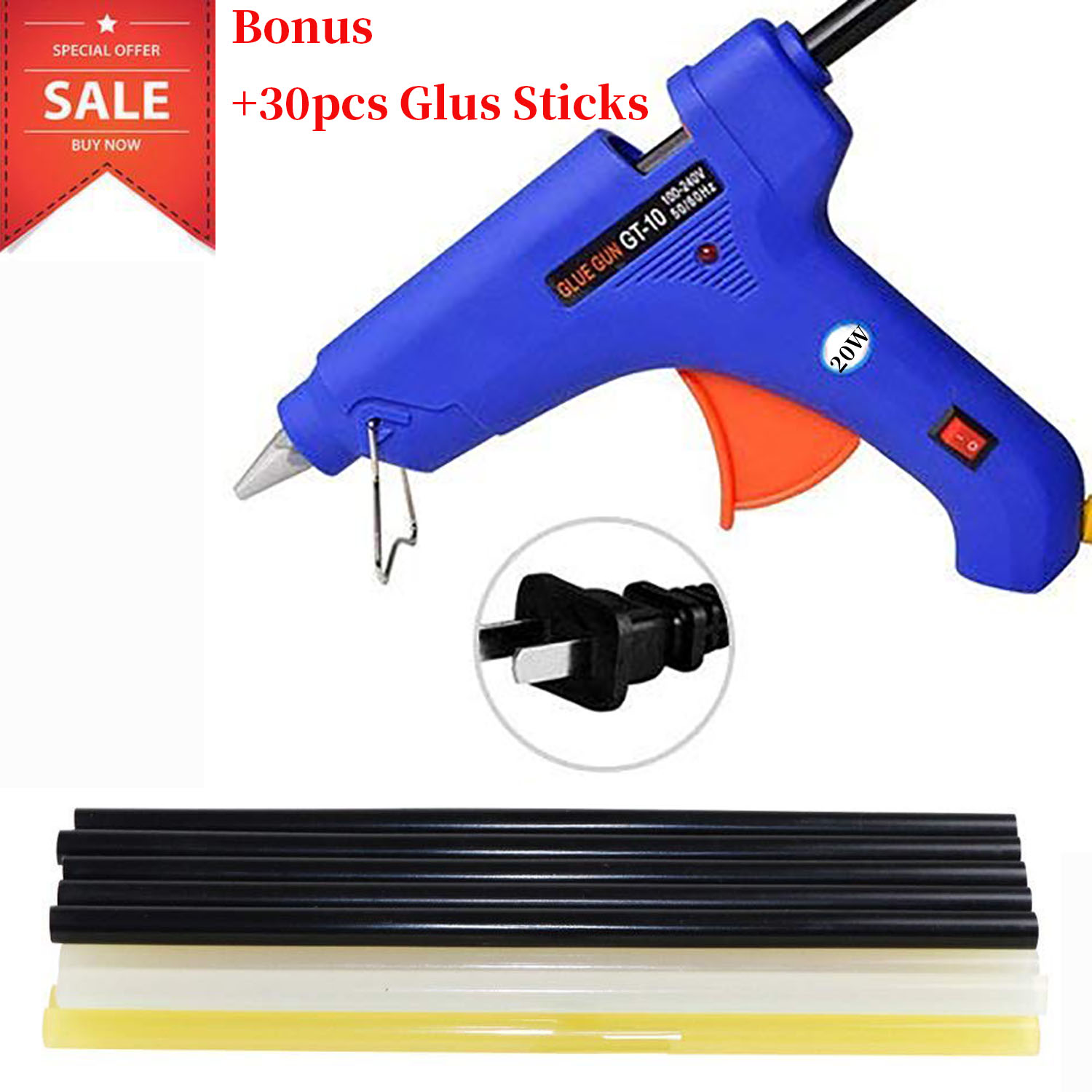 Hot Glue Gun Kits with 30pcs Glue Sticks High Temperature Melting Glue